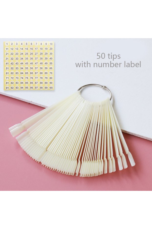 50 natural square 80/50/20pcs Nail Display Sticks Nail Swatch False Nail Tips Nail Gel Polish Practi