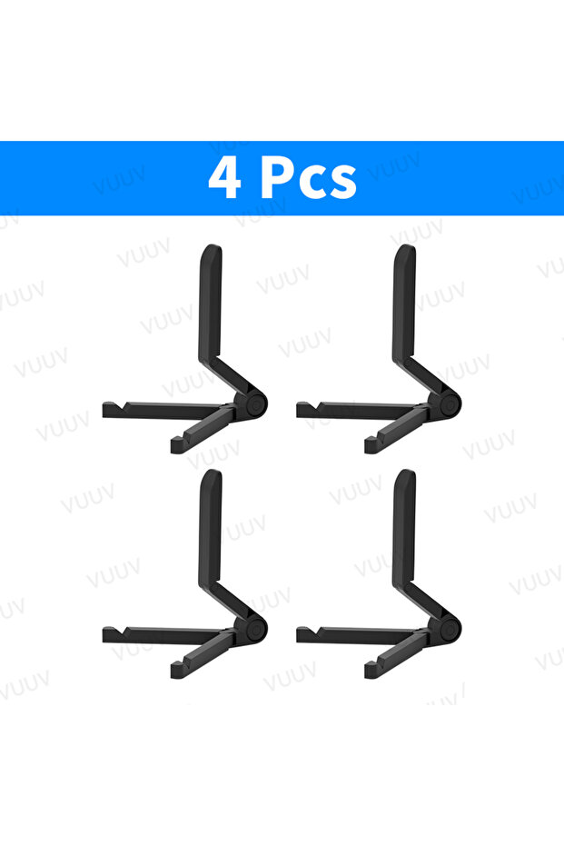 Black-4 Pcs Desktops Stand For Tablet 4.7 to 12.9 inch , Adjustable Folding Bracket Tablet Holder Fo