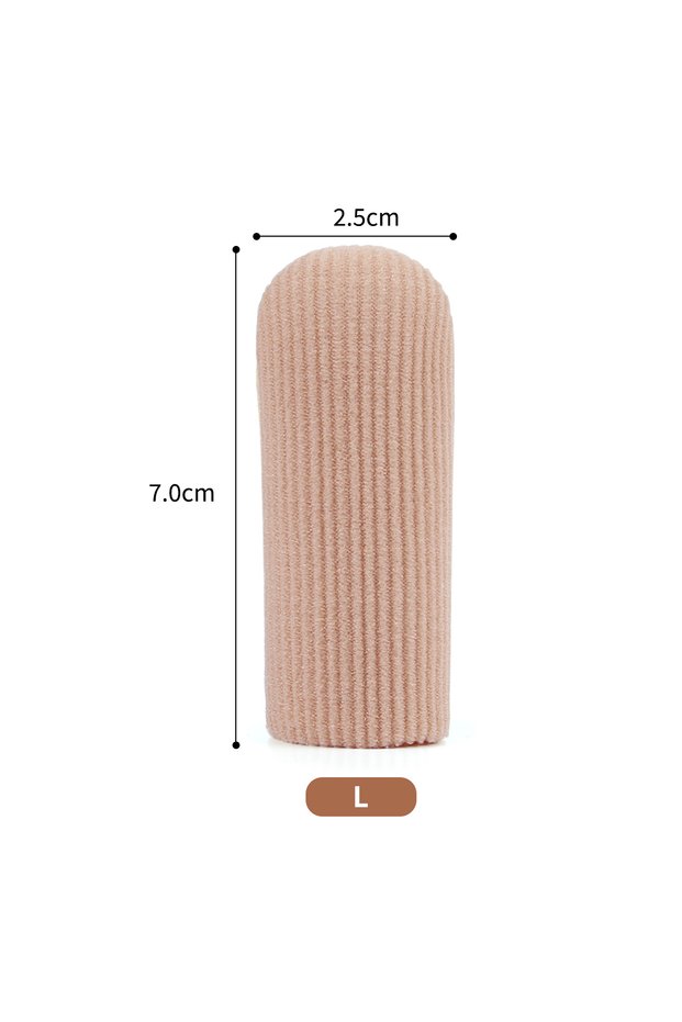 long-L Closed-Toe Fibrous Cuttable Toe Protectors - Finger & Toe Anti-Chafing, Blister Prevention, M