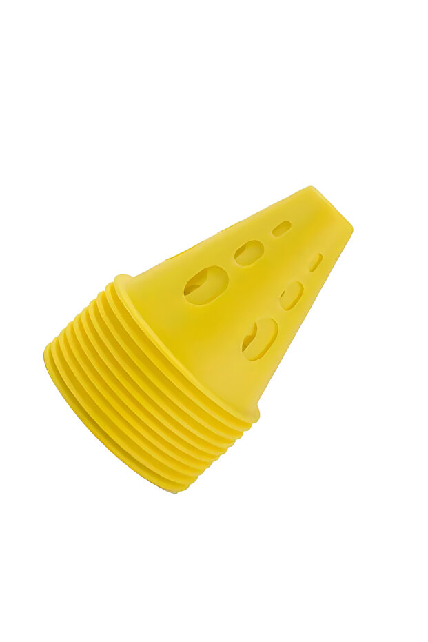 yellow 10pcs Plastic Marking Training Road Cone Traffic Control Solution For Soccer Training And Sta
