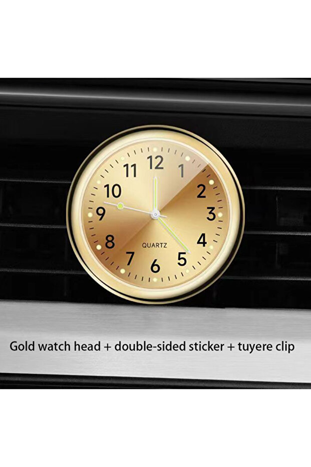 gold Car Paste Clock Car Digital Electronic Watch Car Watch 40 Quartz Watch Head Outlet Decoration C