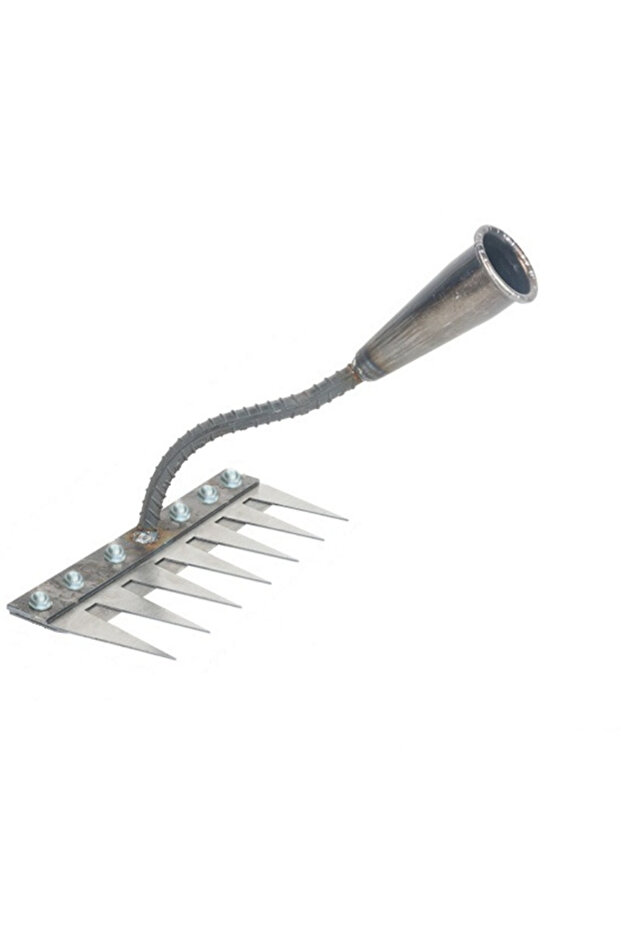 7 Teeth 5/6/7/8 Teeth Iron Gardening Hoe Weeding Rake Farm Tool Grasping Raking Loosening Soil Nail