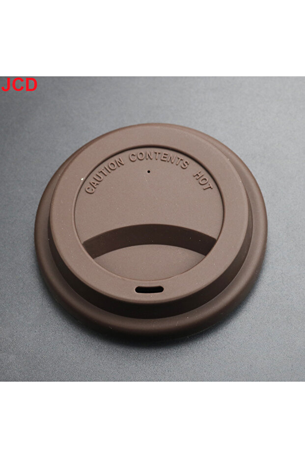 >1L Coffee color 1pcs 9.5cm Universal Silicone Mug Cup Cover Sealing Protective Lid Heat Temperature
