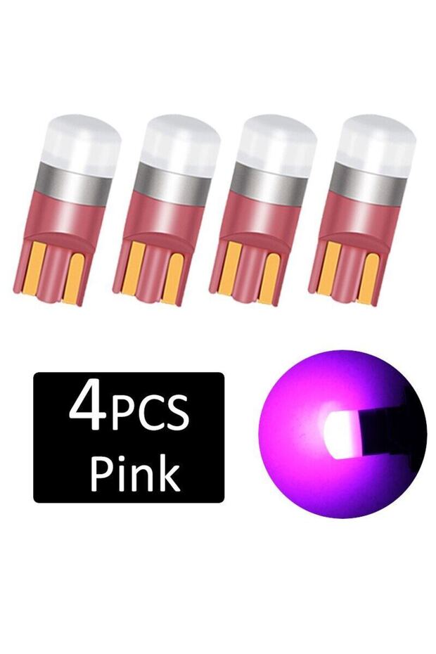 T10 Pink 4PCS 4 Pcs Super Bright 3030 SMD T10 LED W5W Car Dome Light Auto Clearance Reading Lamp 12