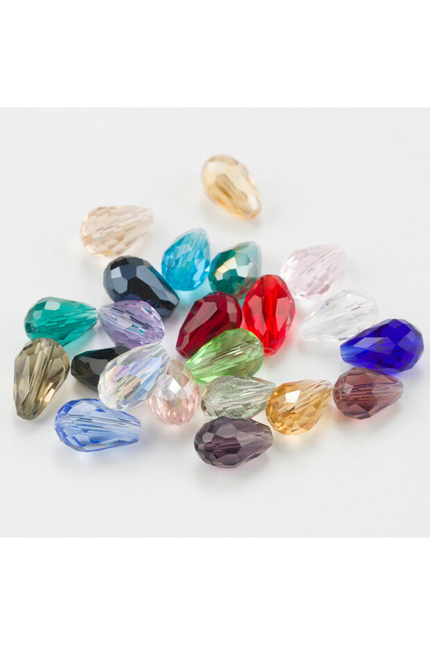 6x8mm 70pcs mixed color Best Sell Crystal Tear Drop Shape Beads Glass Beads 6X8MM,8X10MM Loose Spac