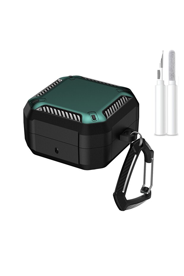 For Galaxy Buds 4Pro Green with Pen 2026 For Buds 4 /Buds 4 Pro Case Carbon Fiber Magnetic Closure