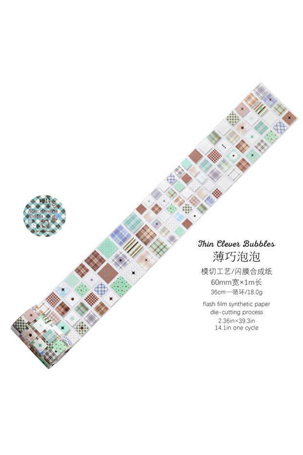 60mm X 1m B 60mm * 1m Kawaii Ins Star Bubble Sparkling Sand Die Cutting Tape DIY Diary Scrapbook Aes