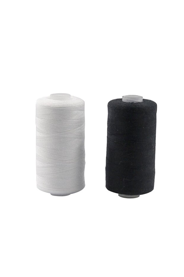 1pcblack 1pcwhite 2Pcs Sewing Thread Sewing Thread Polyester Thread Set Sewing Threads Sewing Spools