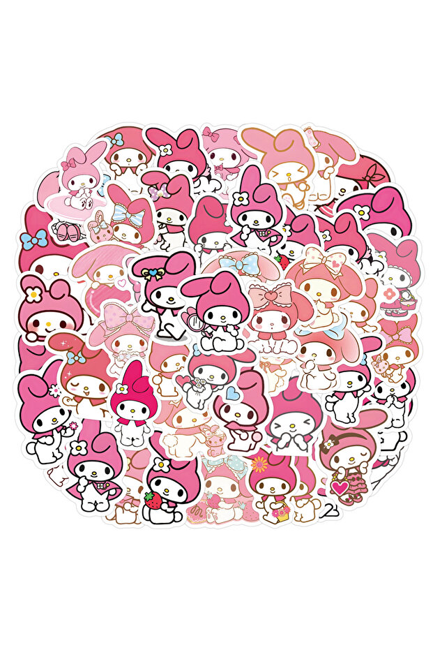 60PCS 10/30/60pcs My Melody Cartoon Graffiti Stickers Waterproof DIY Luggage Laptop Phone Cute Anime