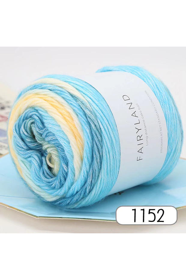 1152 1pc 100g Gradient Rainbow Yarn, Suitable for DIY Crochet and Knitted Warm Sweaters, Scarves, Ha