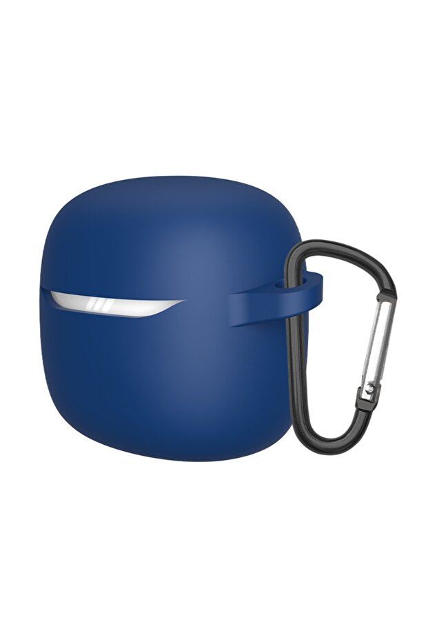 حافظة سماعة أذن زرقاء لسماعات JBL Tune Flex 2، غطاء حماية من السيليكون مع خطاف، مضاد للخدش والسقوط