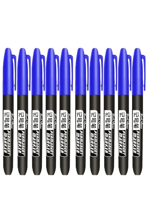 10 Blue 6-20PCs/Set PermanentMarker Pen Fine Point Waterproof Markers Thin Nib Crude Nib Black Blue