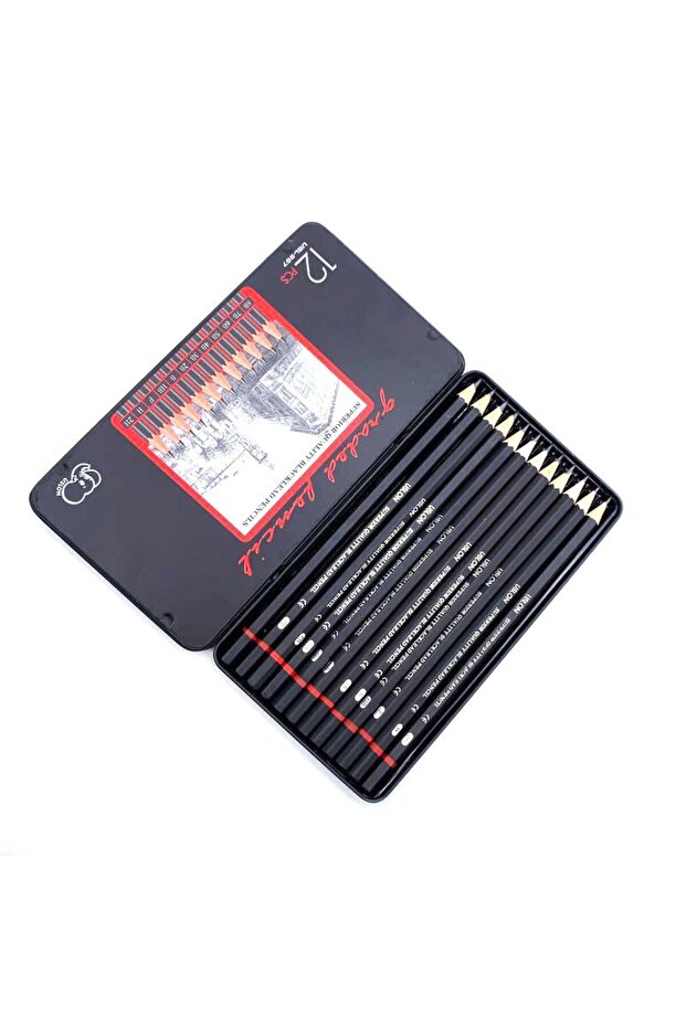 A350 12 PCS/SET 2H-8B Wooden Lead Pencils Set Professional Drawing Journal Writing Pencils for Schoo