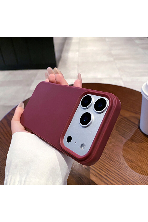 iPhone17 Pro Max Wine Red Office Frosted Plain Phone Case for IPhone 17 Air 16 Plus 15 14 13 12 Pro