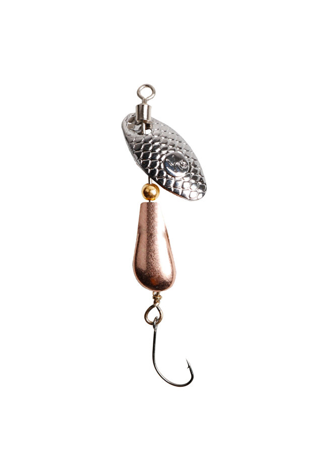 E 2Pcs Spinner Spoon Metal Bait Fishing Lure 5.5cm/2.8g Sequins Long Shot Spoon Baits for Bass Trou.