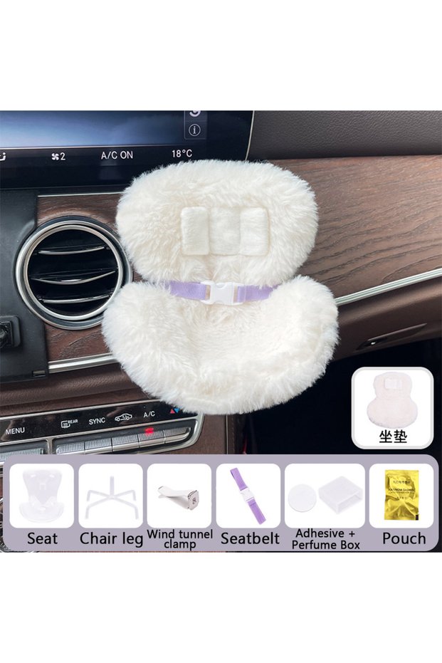 A2 15-17cm Car Doll Seat For Labubu Doll Safety Seat Cute Doll Air Outlet Aromatherapy Decoration Ca