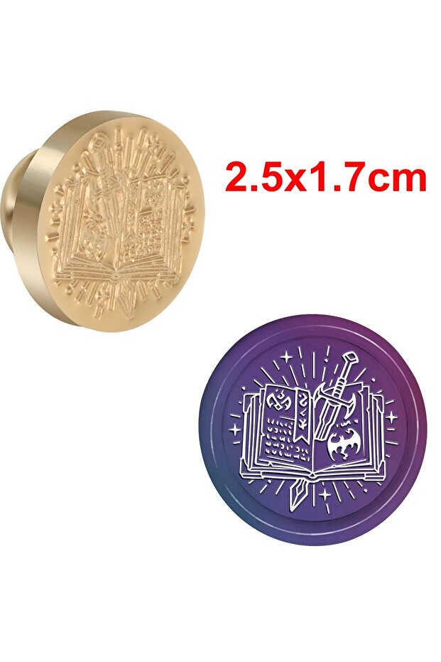 8 Sun Drinking Mushroom Moon Plants Book Dog Wax Seal Stamp Removable Round Brass Head For Decor Gi.