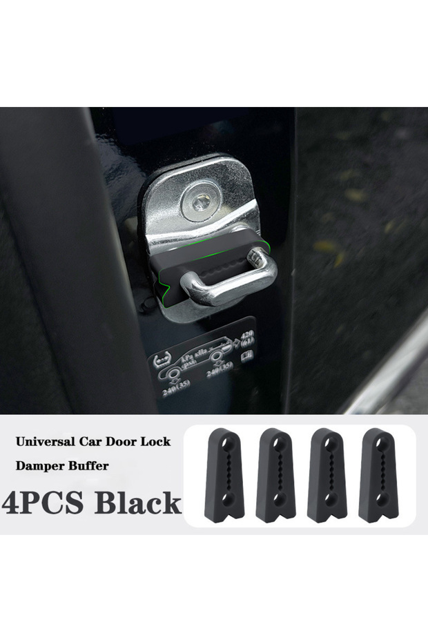 4PSC Black Universal Car Door Lock Damper Buffer Car shock-proof silencer pad car door shock-absorbi