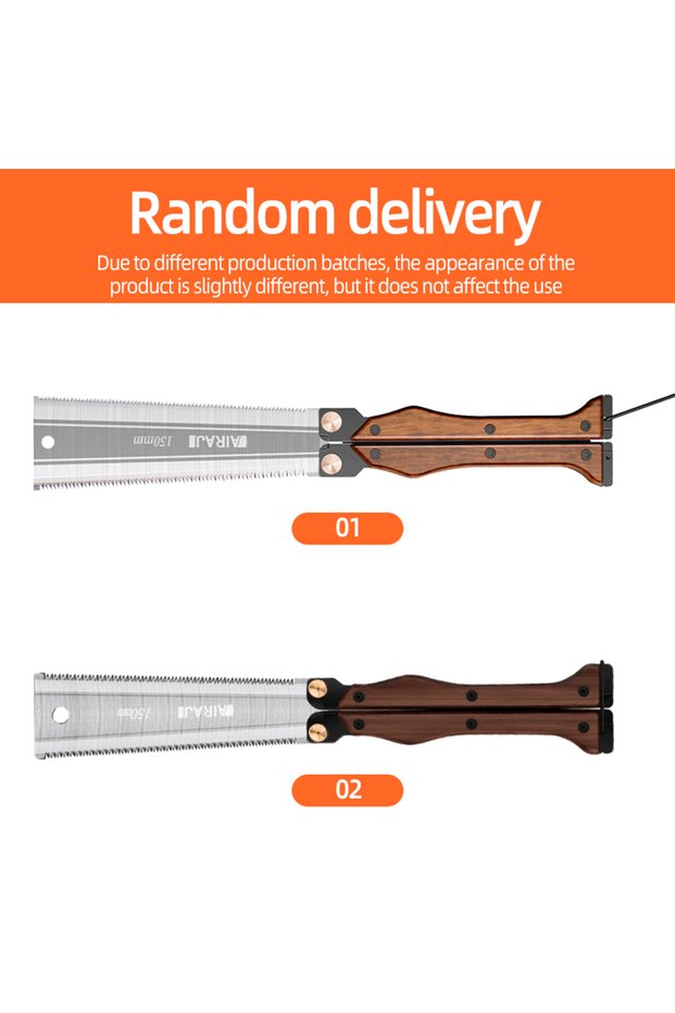 New folding saw AIRAJ Double-Sided Folding Saw Gardening Pruning Saw Outdoor Camping Industrial Grad