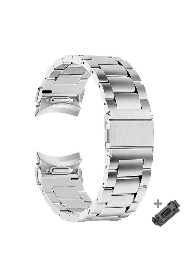 Galaxy watch 6 5 40 Silver No Gaps Quick Fit Stainless Steel Strap For Watch 6 Classic 43 47mm For