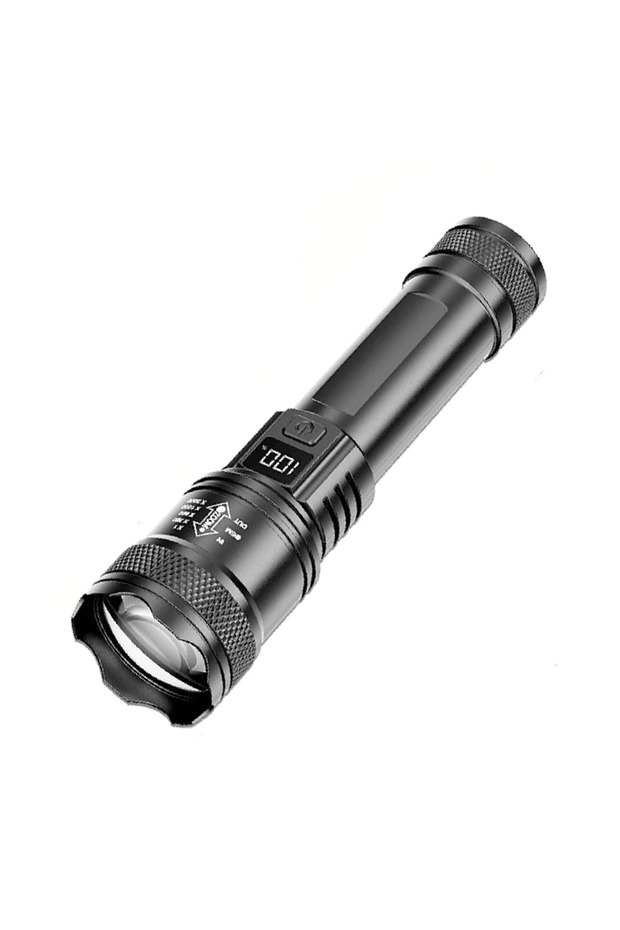 1PC Ultra Bright LED Flashlight 2000LM Type-C Rechargeable Long Range Zoom Tactical Torch Outdoor Em