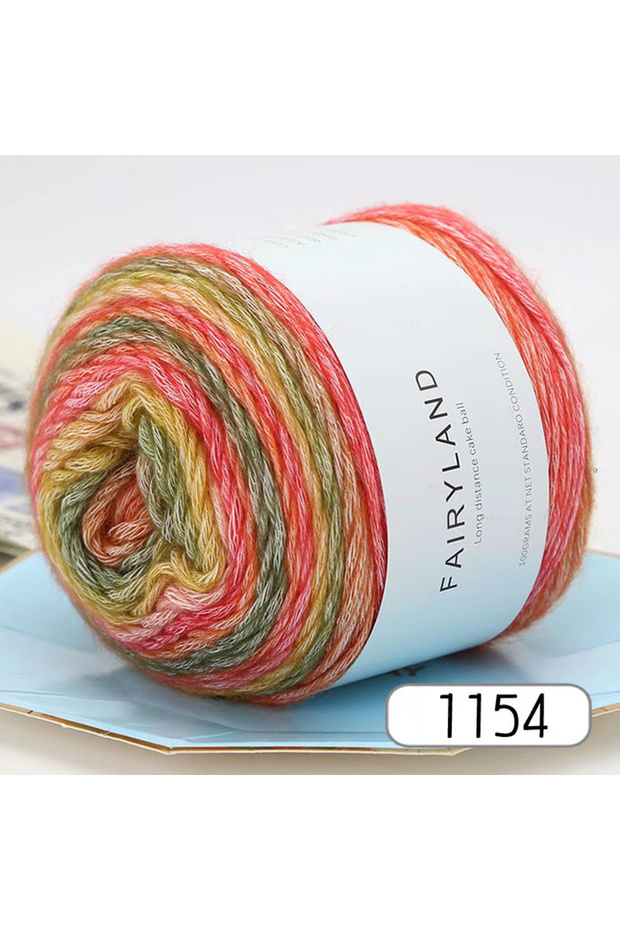 1154 1pc 100g Gradient Rainbow Yarn, Suitable for DIY Crochet and Knitted Warm Sweaters, Scarves, Ha