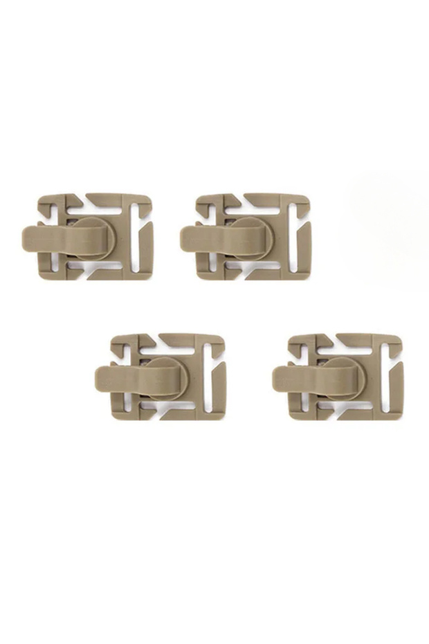 4Pcs Khaki Drink Tube Clip Water Pipe Hose Clamp Backpack MOLLE Webbing Tactical Buckle Outdoor Camp