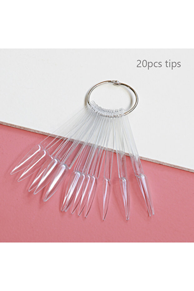 20 clear sharp 80/50/20pcs Nail Display Sticks Nail Swatch False Nail Tips Nail Gel Polish Practice