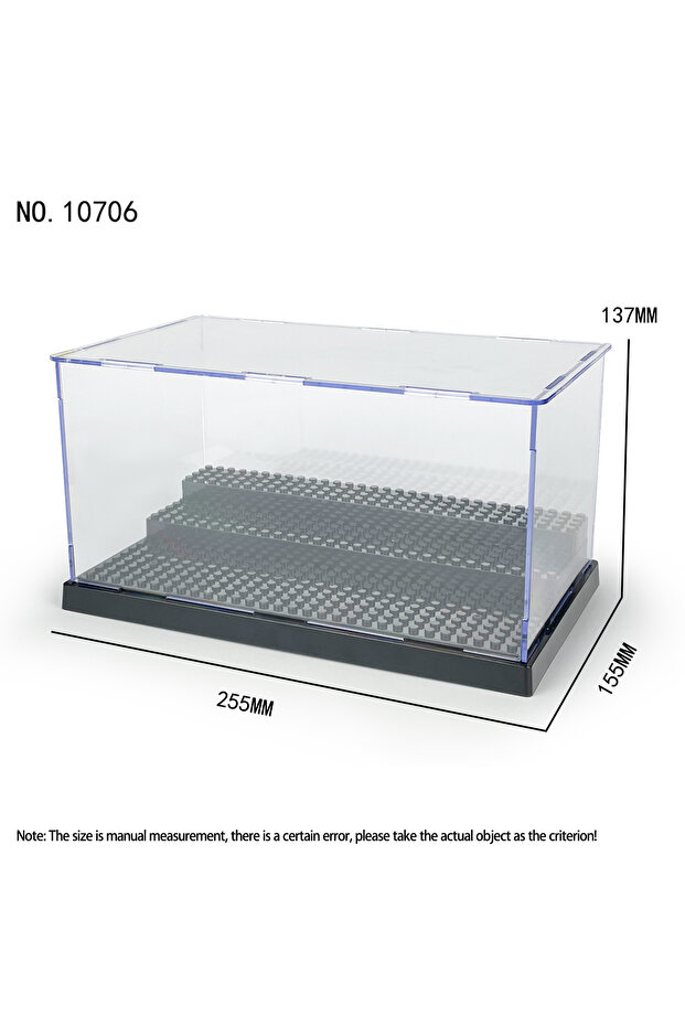 10706 Block Decoration Series Dustproof Display Box,Transparent Display Rack Organizer,Holiday Gift