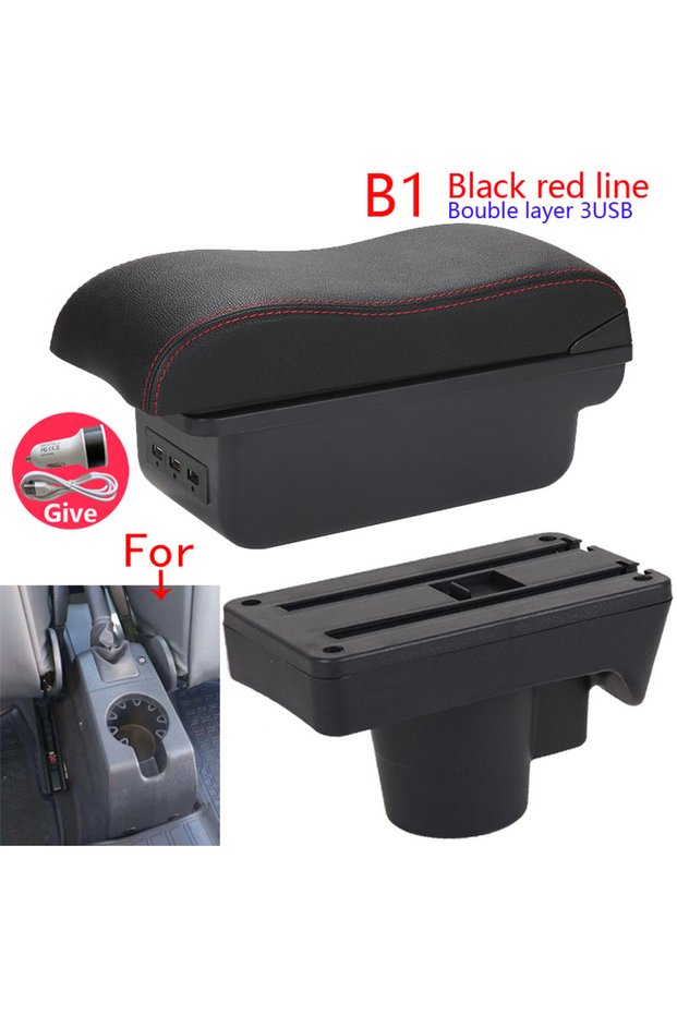 B1 Black red 3USB For Opel Astra Armrest box For Opel Astra H 2006-2011 Car Armrest Curved Surface S