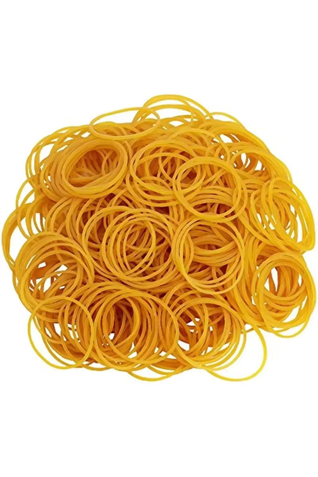 Yellow300PCS 200/600pcs Yellow Strong Adjustable Elastic Rubber Ring, Student Office Supplies, Stati