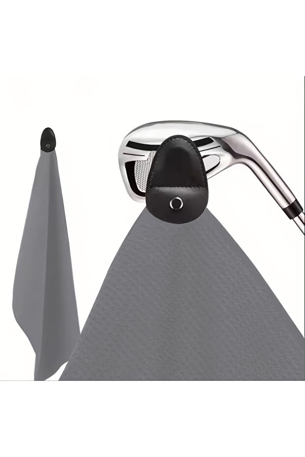 Dark Grey Microfiber Golf Towel Powerful Magnet for Strong Hold to Golf Carts or Clubs Super Absorbe