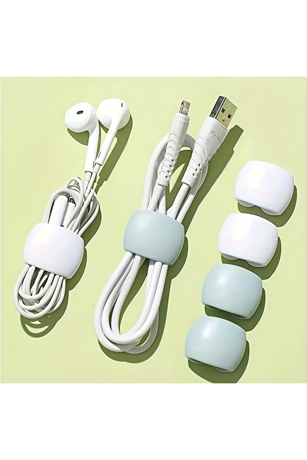 6PCS 6pcs Silicone Cable Organizers - Multifunctional Cord Wraps for Earphones & Charging, Easy Trav