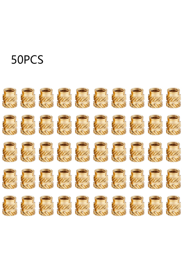 M3 50PCS 30/50/100pcs M3 Brass Knurled Heat Set Inserts Threaded Heat Resistant Embedment Nuts for 3