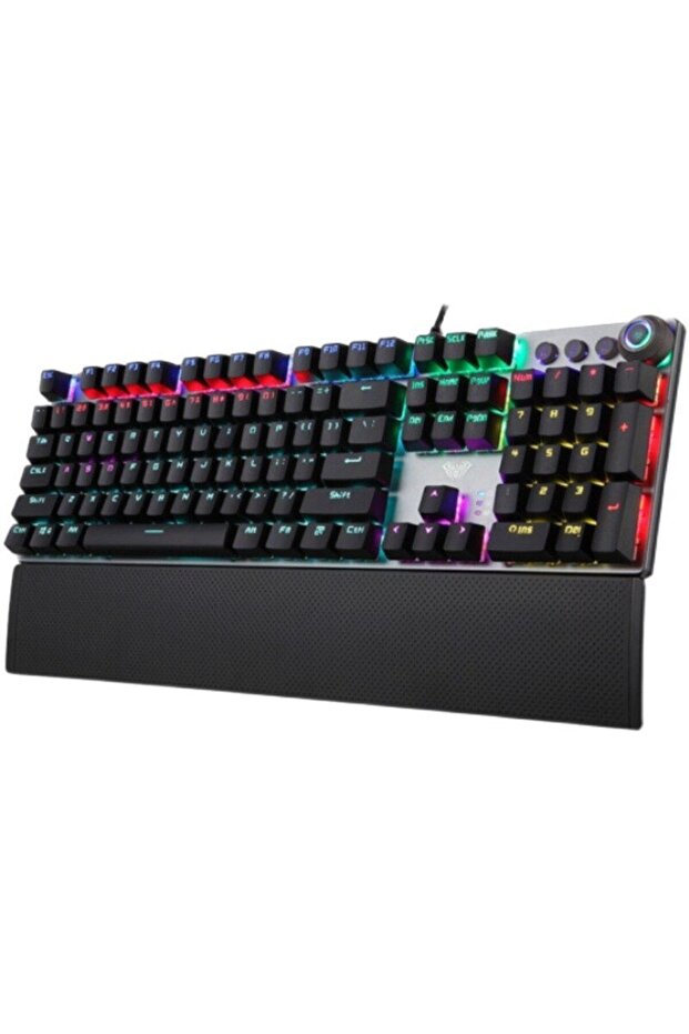 لوحة مفاتيح ألعاب ميكانيكية F2088 عادية مضادة للظلال بطبقة 104 من Blue Switch سلكية Mixe
