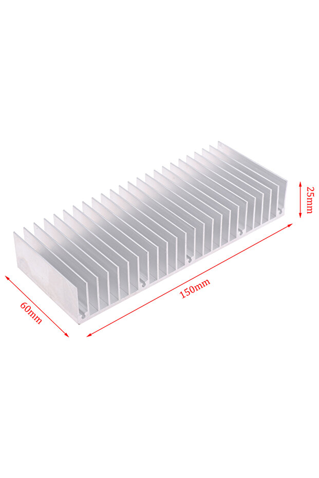 One Size 【1PCS 150x60x25mm Radiator Aluminum Heatsink Extruded Heat Sink For LED Electronic】