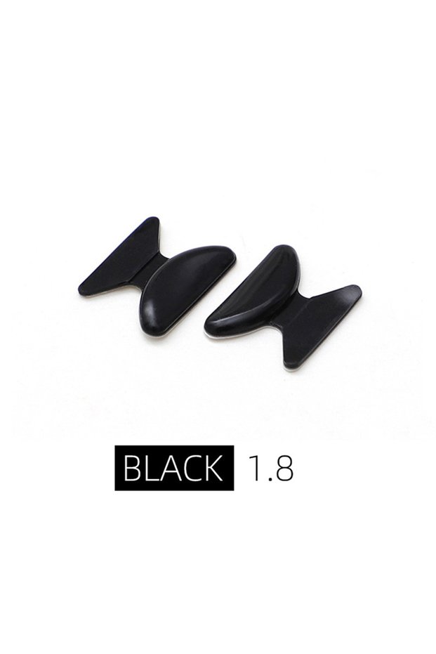 1.8mm Black 5 Pairs Silicone Anti Slip Silicone Nose Pad For Eyeglasses Butterfly Glasses Nose Rest