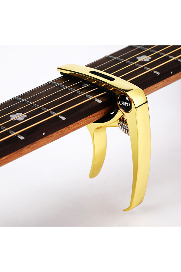 gold Metal Guitar Capo Tuner Clamp Professional Key Trigger Single Hand Capos Clip Zinc Alloy for Ac