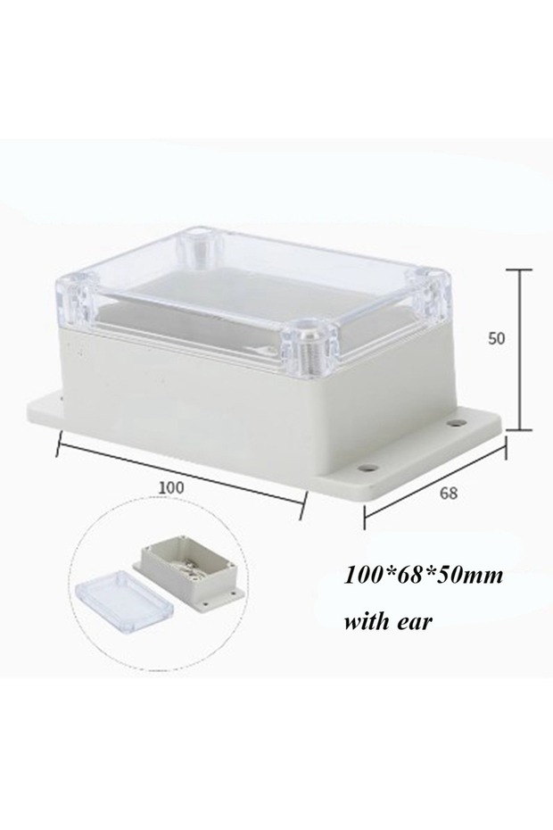 100-68-50mm with ear New Waterproof Outdoor Junction Box Transparent 10 Styles Electronic Instrument