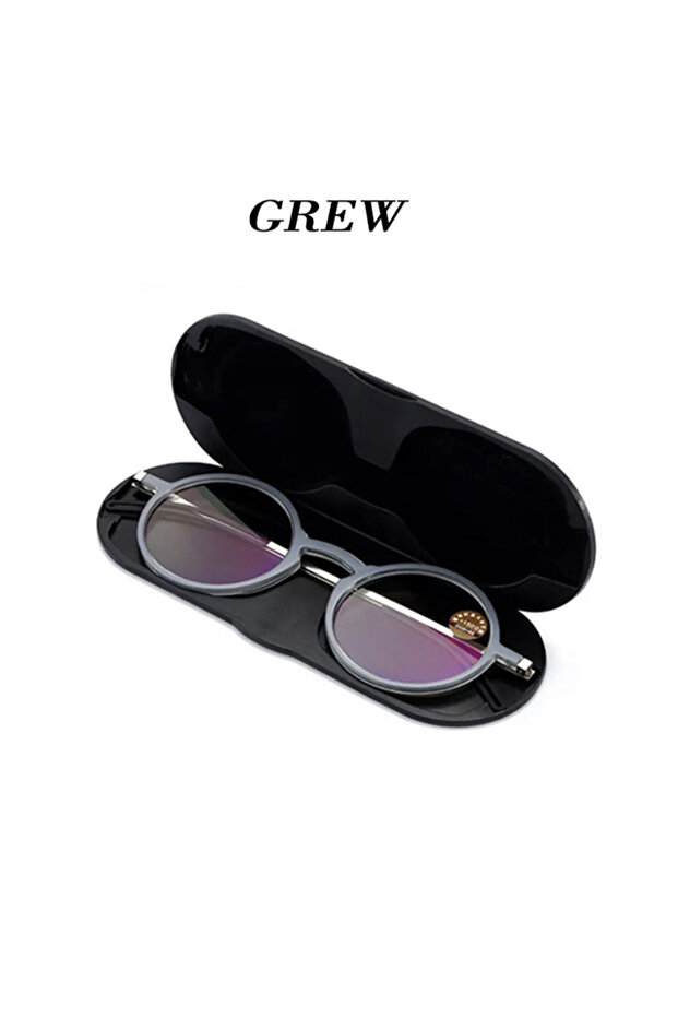 +150 GREW Sighttoo Ultra-Thin Portable TR90 Presbyopic Eyeglass With Magnetic Case Men Women Space A