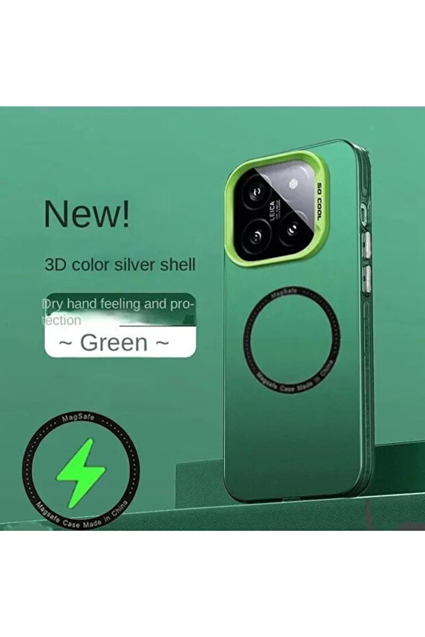 Xiaomi 14T Green Luxury For Magsafe Wireless Charging Matte Frosted Case For Xiaomi 14 13 13T 14TPro