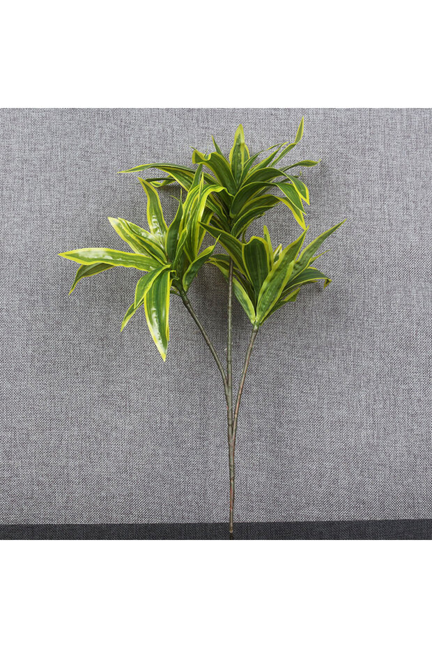 QianXiaoBaiHeZhu 36cm 3 Heads Artificial Palm Tree Plastic Bamboo Branch Tropical Potted Plants Fake