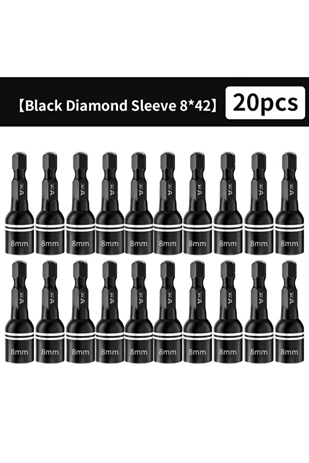 20 pcs 8mm Deep Air Impact Socket For Torque Wrench Auto Repair Tools Ratchet Multifunction Chrome V
