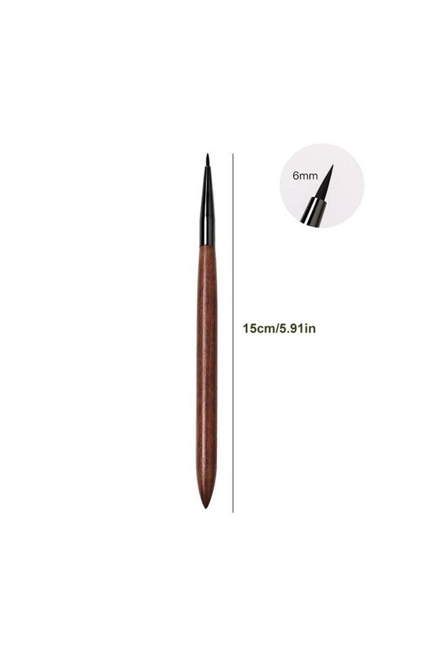 one size Professional Sandalwood Nail Glue Phototherapy Brush UV Gel Painting Pen Nail Art Liner Dra