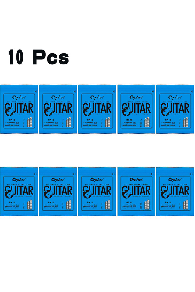 10 Pcs Orphee 1/5/10 Pcs Electric Guitar Strings Set RX Series Hexagonal Carbon Steel 6 String for E
