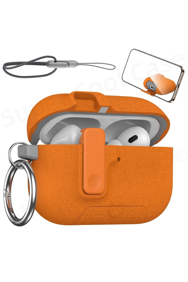 for AirPods Pro 3 Fluffy Orange (Fluffy Blue) For Airpods Pro 3 New Full Protection Auto Pop-Up Lid
