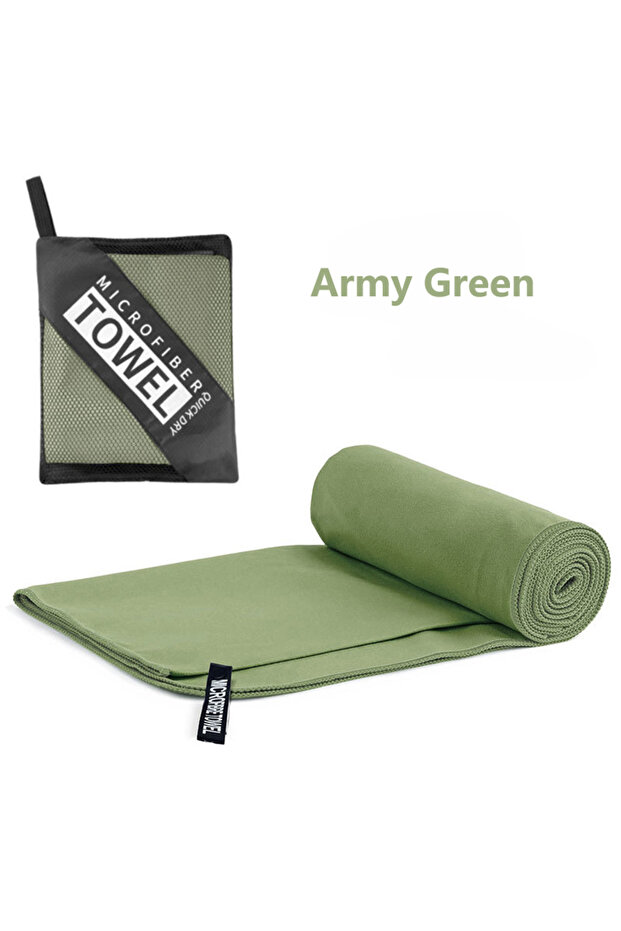 30x30cm Army Green Quick Drying Microfiber Swimming Towel Super Absorbent Gym/Camping Towel Ultra Co