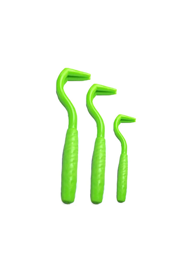 3pcs green 3Pcs Pet Flea Remover Tool Kit Plastic Scratching Hook Remover Pet Cat Dog Grooming Suppl