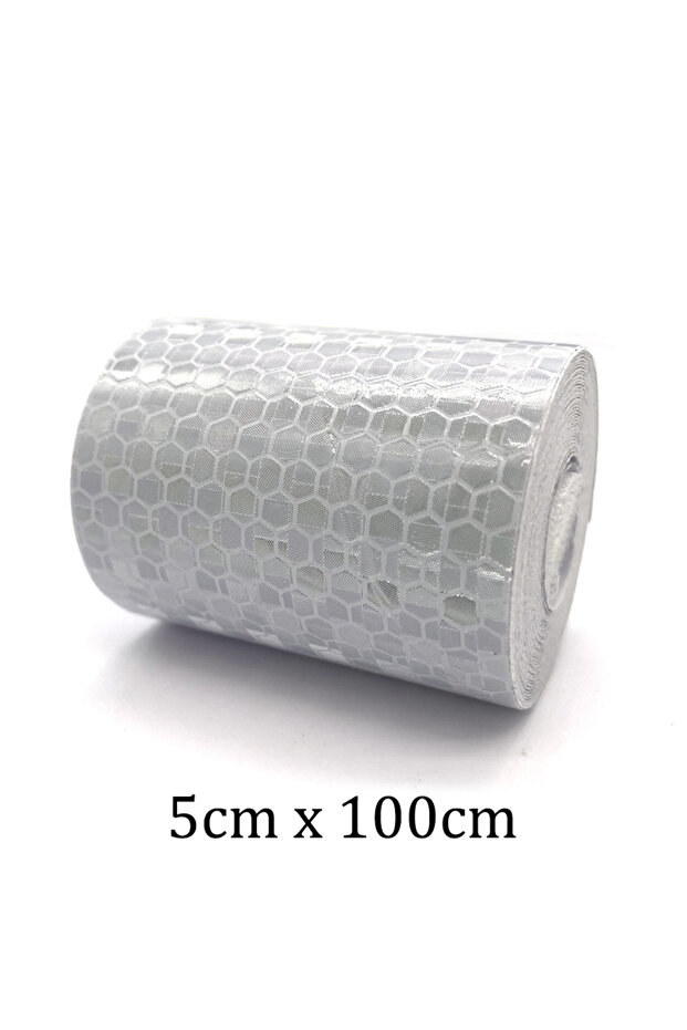White 5cm x 1M Safety Mark Warning Reflective Tape Strip Car Reflective Tape Motorcycle Sticker Bicy