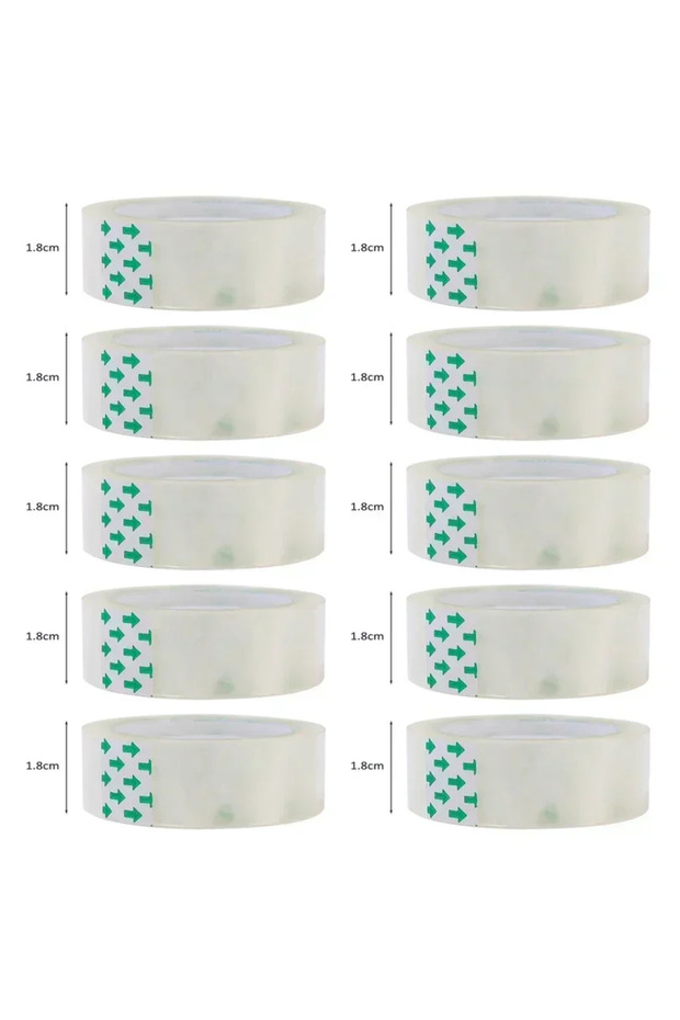 1.8cm 10PCS 10/5/1 Rolls Premium Transparent Tape 0.8cm 1.2cm 1.8cm Multifuntion High-viscosity Adhe